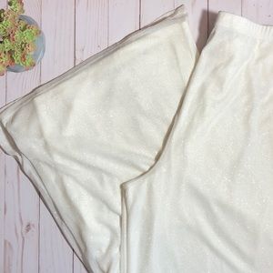 Off white glitter palazzo pants
